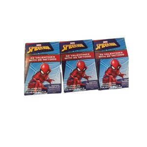 Marvel Valentines Cards Kids 3 packs 32 each New Spiderman